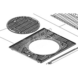 GRILLE DE CUISSON FONTE EMAILLEE (CADRE + CERCLE) - SEMI BRILLANTE