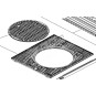 GRILLE DE CUISSON FONTE EMAILLEE (CADRE + CERCLE) - SEMI BRILLANTE