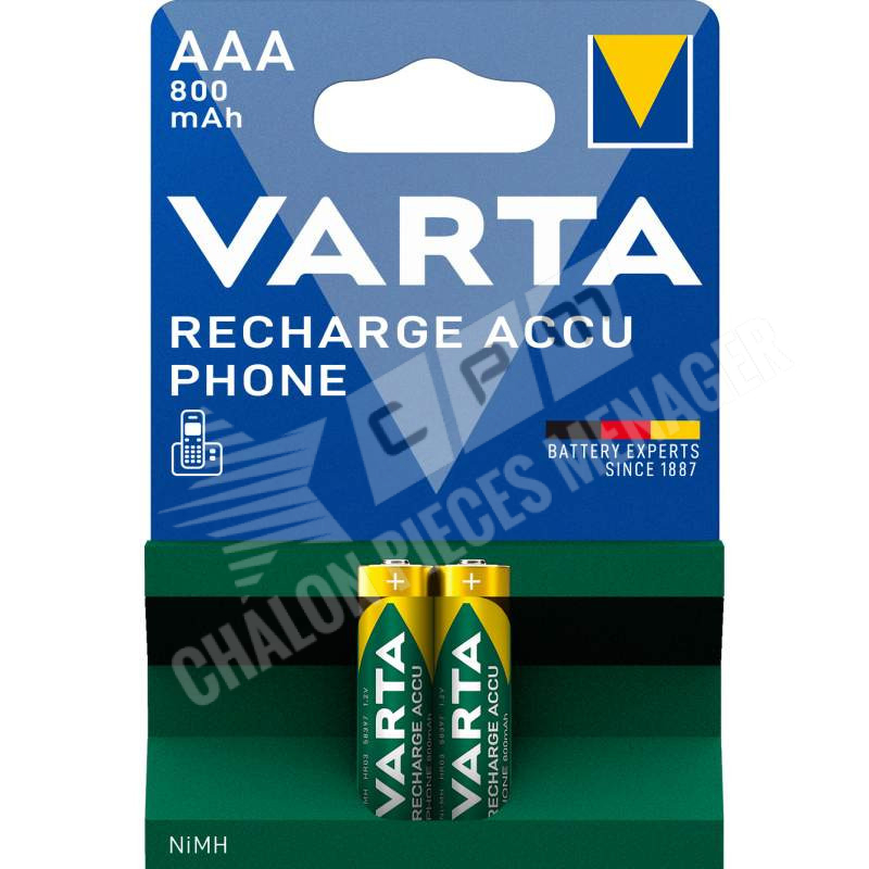 PILES VARTA RECHARGEABLES AAA 800 mAh 1,2V