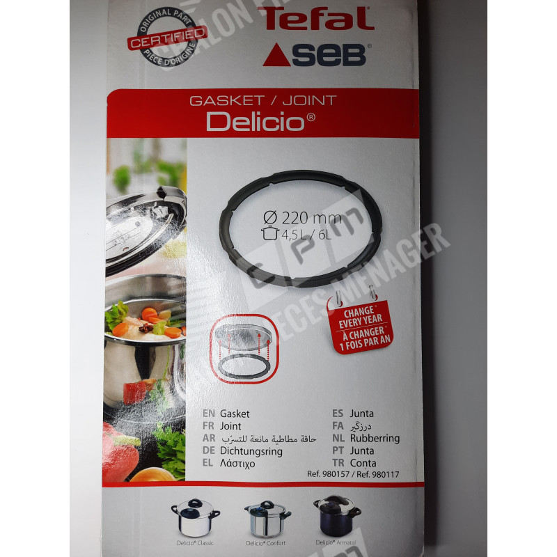 Joint Delicio 4,5L/6L tefal SEB