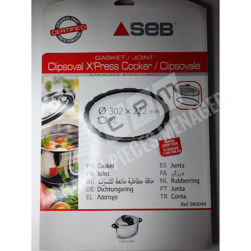 Joint Clipsoval X'Press Cooker / Clipsovale 8L tefal SEB