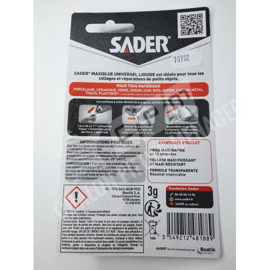 Colle Maxi glue tous matériaux SADER