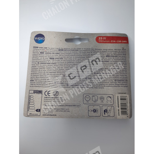 Ampoule pour four 25W E14 300°C
