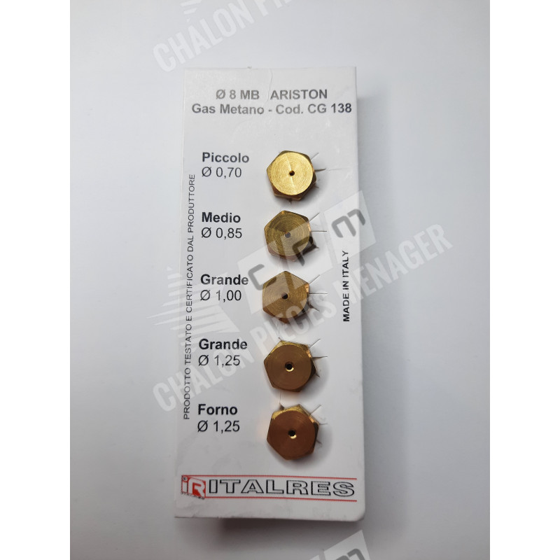 SACHET INJECTEURS GAZ NATUREL D.8MM