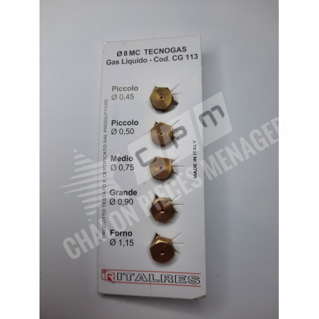 SACHET INJECTEURS GAZ BUTANE/PROPANE D.8MM