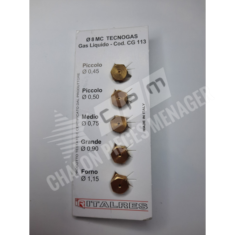 SACHET INJECTEURS GAZ BUTANE/PROPANE D.8MM
