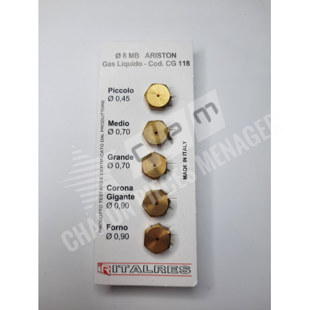 SACHET INJECTEURS GAZ BUTANE/PROPANE D.8MM