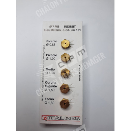 SACHET INJECTEURS GAZ NATUREL D.7MM PAS FIN