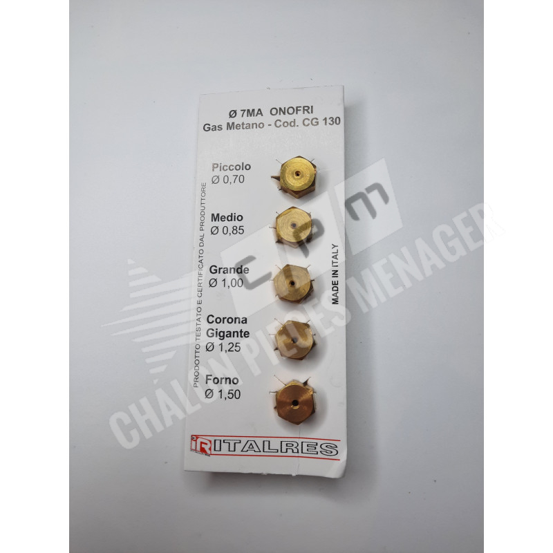 SACHET INJECTEURS GAZ NATUREL D.7MM