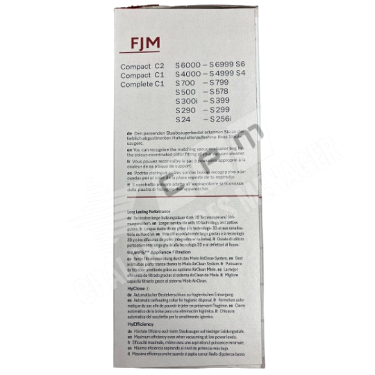 BUNDLE PACK X4 BOITE DE SACS MIELE FJM HYCLEAN 3D