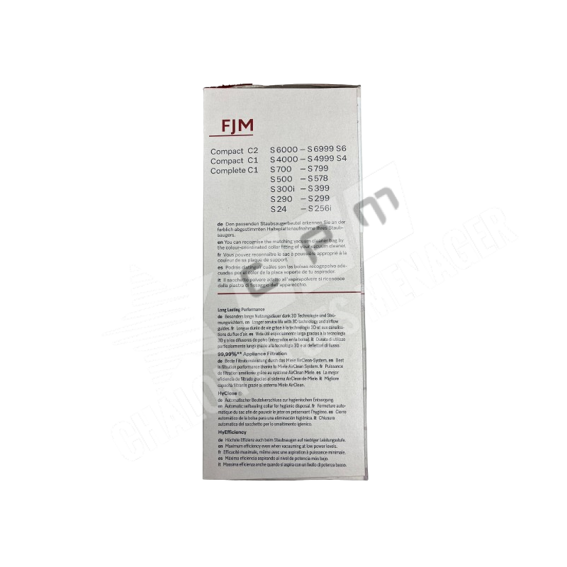 BUNDLE PACK X4 BOITE DE SACS MIELE FJM HYCLEAN 3D