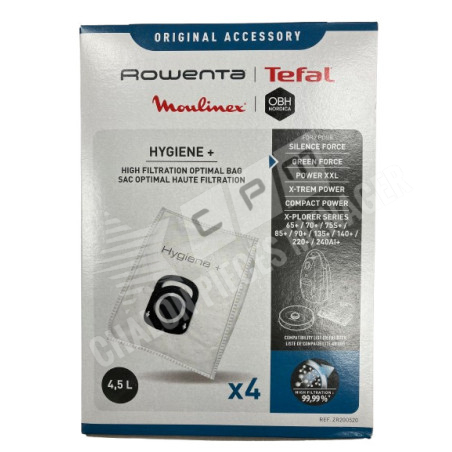 SACS ASPIRATEUR ROWENTA HYGIENE +