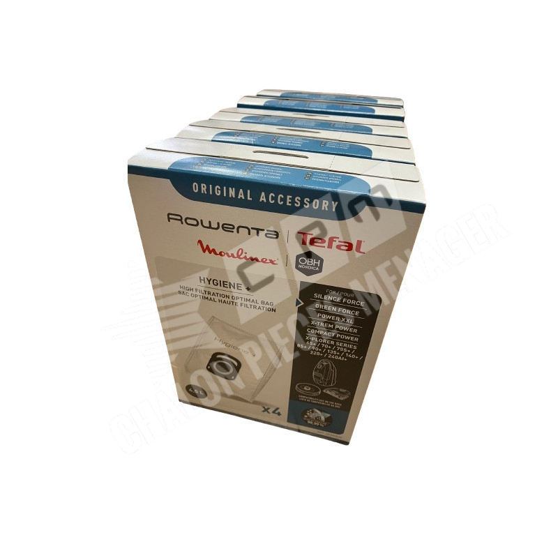 BUNDLE PACK X5 BOITE DE SACS ASPIRATEUR ROWENTA HYGIENE +